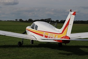 Flying lesson in PA28 aeroplane